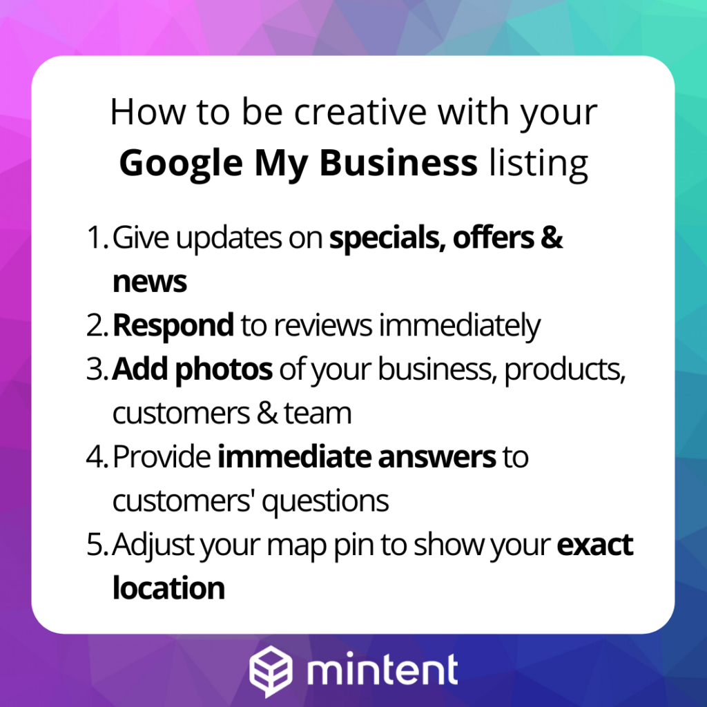 How to get creative with your Google My Business listing